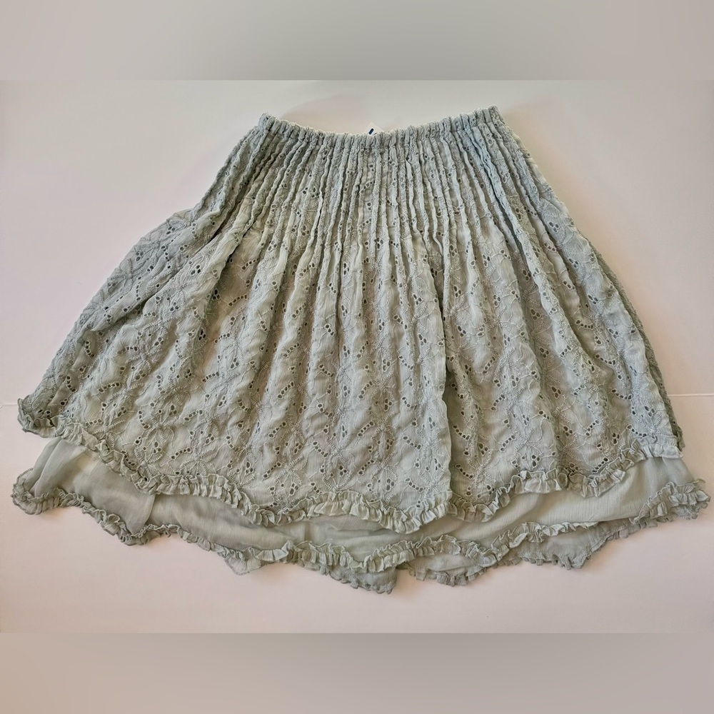 Free People Sanderson Midi Tea Skirt, Sky Grey, NWOT, Women’s Size XS/S - Picture 6 of 10